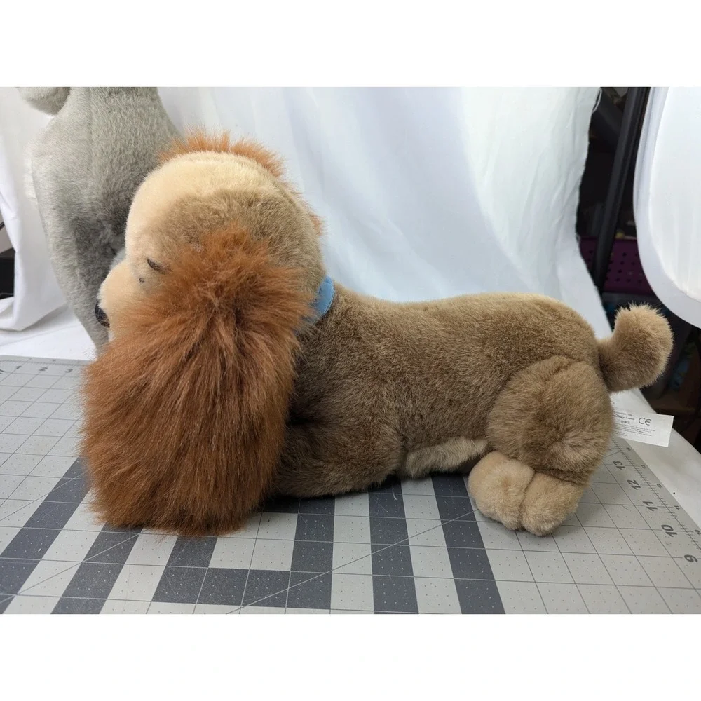 Disney Lady and the Tramp Dog Plush 17 Inch Metal Collar Tag Stuffed Animal Toy